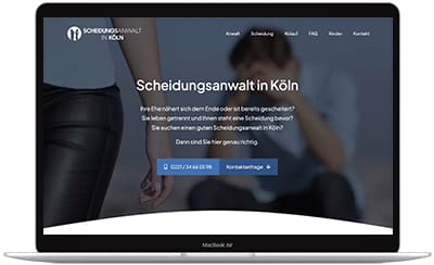 Website Onepager Scheidungsanwalt